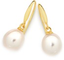 9ct-Gold-Cultured-Freshwater-Pearl-Hook-Earrings Sale