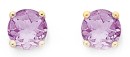 9ct-Gold-Amethyst-Stud-Earrings Sale