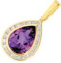 9ct-Gold-Amethyst-Diamonds-Enhancer-Pendant Sale