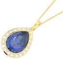 9ct-Gold-Created-Sapphire-Diamond-Enhancer-Pendant Sale