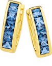 9ct-Gold-Created-Sapphire-Huggie-Earrings Sale