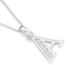 Sterling-Silver-Cubic-Zirconia-Initial-A-Letter-Pendant Sale