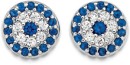 Sterling-Silver-Round-Dark-Blue-Cubic-Zirconia-Evil-Eye-Stud-Earrings Sale