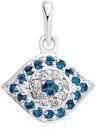 Sterling-Silver-Dark-Blue-Cubic-Zirconia-Evil-Eye-Pendant Sale