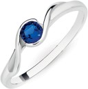 Sterling-Silver-Blue-Cubic-Zirconia-Bezel-Ribbon-Shoulder-Ring Sale