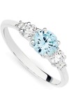 Sterling-Silver-Aqua-Taper-Cubic-Zirconia-Shoulder-Ring Sale