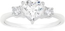 Sterling-Silver-Cubic-Zirconia-Heart-Trilogy-Ring Sale