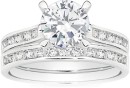 Sterling-Silver-4-Claw-Cubic-Zirconia-Solitaire-Ring-Set Sale