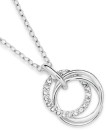 Sterling-Silver-Cubic-Zirconia-Circles-of-Love-Necklace Sale