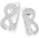 Sterling-Silver-Cubic-Zirconia-Infinity-Hinge-Clip-Studs Sale