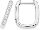 Sterling-Silver-Cubic-Zirconia-Set-Front-Oblong-Huggies Sale