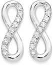 Sterling-Silver-Cubic-Zirconia-Polished-Infinity-Studs Sale