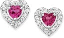 Sterling-Silver-Cubic-Zirconia-Heart-Studs Sale