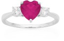 Sterling-Silver-Cubic-Zirconia-Heart-Ring Sale