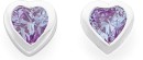 Sterling-Silver-Lavender-Cubic-Zirconia-Heart-Earrings Sale