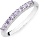 Sterling-Silver-9-Stone-Lavender-Cubic-Zirconia-Ring Sale