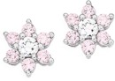 Sterling-Silver-Pink-Cubic-Zirconia-Flower-Clusteer-Stud-Earrings Sale