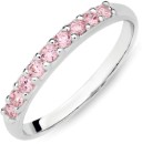 Sterling-Silver-9-Stone-Pink-Cubic-Zirconia-Ring Sale