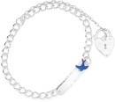 Sterling-Silver-14cm-Curb-Bluebird-ID-Padlock-Bracelet Sale