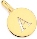 9ct-Gold-Initial-A-Serif-Style-Round-Disc-Pendant Sale