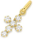 9ct-Gold-Cubic-Zirconia-Cross-Pendant Sale