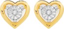 9ct-Gold-Diamond-Open-Heart-Stud-Earrings Sale