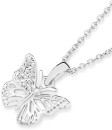 Sterling-Silver-Fancy-Cubic-Zirconia-Butterfly-Pendant Sale