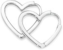 Sterling-Silver-Polished-Heart-Huggies Sale