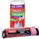 Multix-Handy-Ties-Tidy-Bags-Large-45-Pack-Medium-50-Pack-or-Garbage-Bags-56-Litre-25-Pack Sale