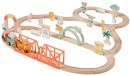 55-Piece-Wooden-Train-Zoo-Playset Sale