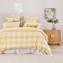 Della-Check-Reversible-Yellow-Quilt-Cover-Set-by-Habitat Sale