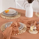 Ashra-Fringed-Rust-Table-Linen-Range-by-MUSE Sale