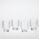 Mila-Ribbed-Clear-Tumbler-Set-of-4-by-MUSE Sale