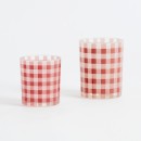 Gingham-Check-Red-Christmas-Candle-Holder-by-Habitat Sale