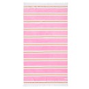 Aegean-PinkOrange-Stripe-Large-Beach-Towel-by-Pillow-Talk Sale