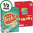 In-A-Biskit-Oven-Baked-Crackers-160g-or-Ritz-Mini-Oven-Baked-Crackers-155-160g Sale