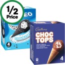 Cadbury-Choc-Top-or-Oreo-Cookie-Top-Ice-Cream-Cones-400ml-Pk-4-From-the-Freezer Sale