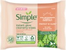 Simple-Instant-Glow-Face-Wipes-20-Pack Sale