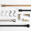 Calvin-Extendable-Oak-Look-Brass-Rod-Set-by-Habitat Sale