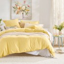 Washed-Linen-Look-Yellow-Quilt-Cover-Set-by-Essentials Sale