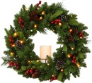 Click-60cm-LED-Pre-Lit-Wreath-Candle Sale