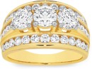 Alora-10ct-Gold-3-Carats-TW-Lab-Grown-Diamond-Three-Row-Trilogy-Band Sale