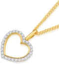 9ct-Gold-Diamond-Open-Heart-Pendant Sale