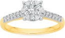 9ct-Gold-Diamond-Round-Cluster-Ring Sale