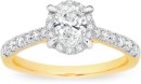 18ct-Gold-Diamond-Oval-Solitaire-Framed-Ring Sale