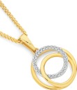 9ct-Gold-Diamond-Triple-Circle-Pendant Sale