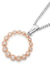 Limited-Edition-9ct-White-Gold-with-Rose-Gold-Plating-Diamond-Open-Circle-Pendant Sale