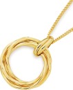 9ct-Gold-Mirror-Diamond-Cut-Quadruple-Circle-Pendant Sale