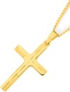 9ct-Gold-Geometric-Patterned-Cross-Pendant Sale