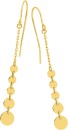 9ct-Gold-Graduated-Disc-Trace-Drop-Hook-Earrings Sale